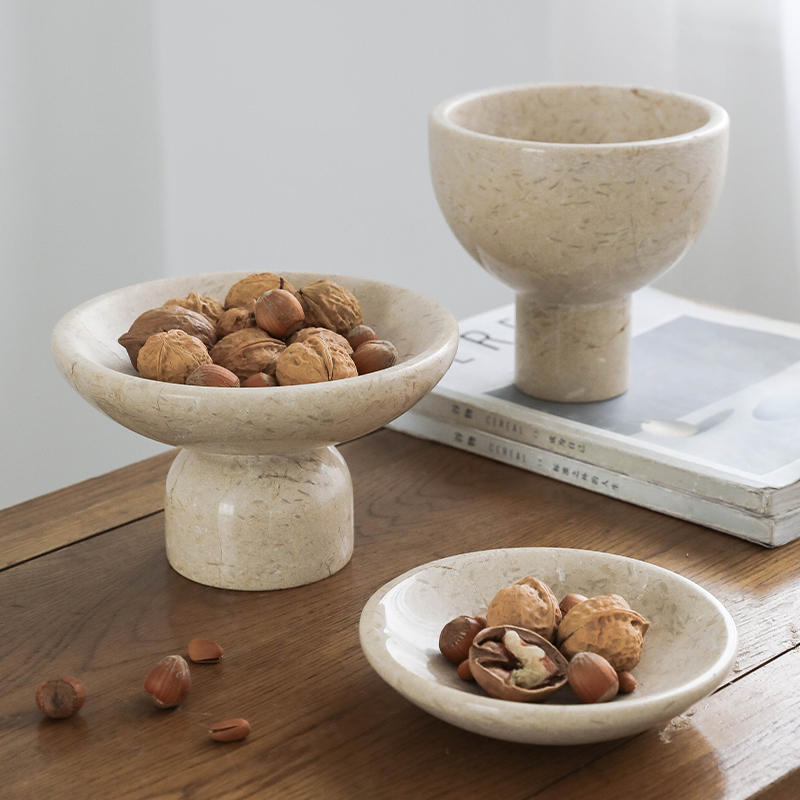 Quiet Luxury Lifestyle - Compote Marble Material Sundries Tray French