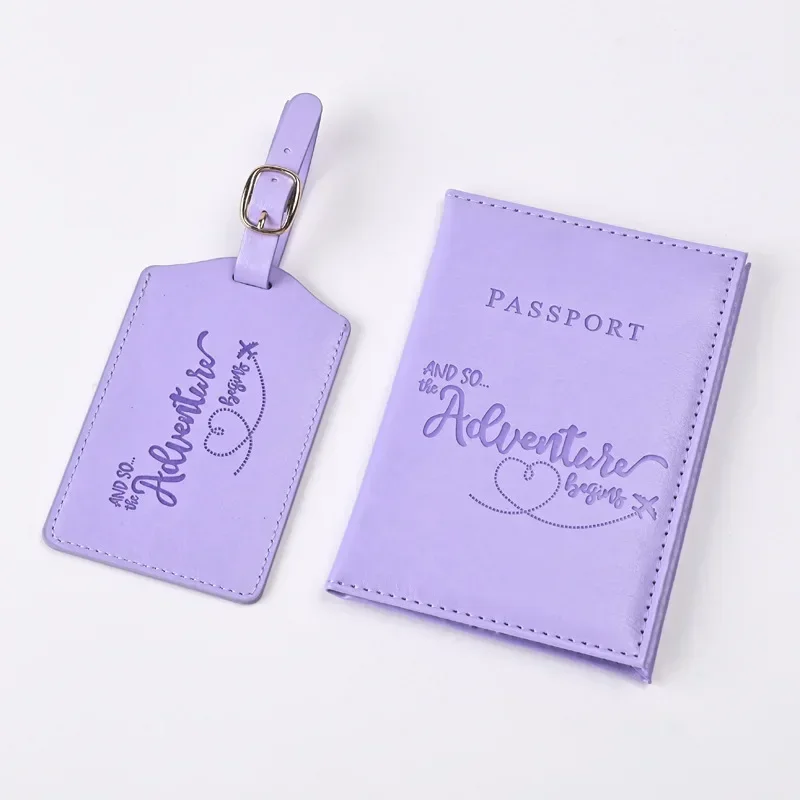 Leather Passport Cover - New Purple PU Leather Passport Holder