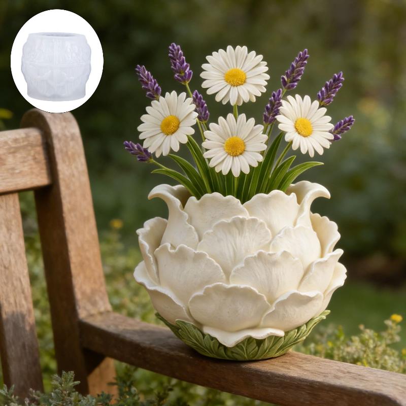 Quiet Luxury Lifestyle - 3D Handmade Peony Flower Pot Silicone