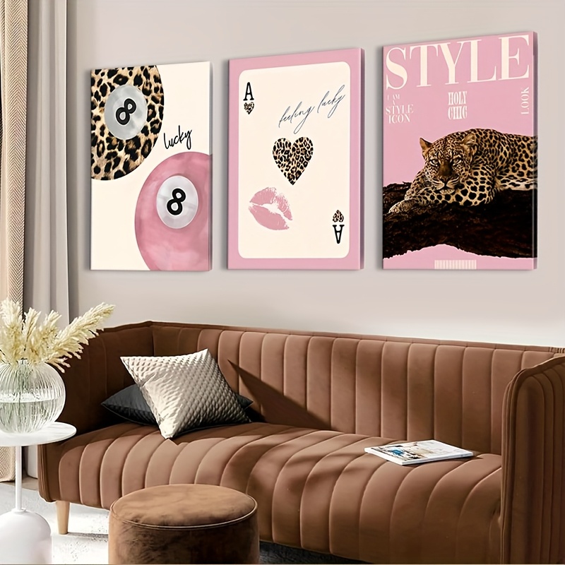 3pcs Leopard Cheetah Canvas Wa - Quiet Luxury Lifestyle 评论和价格