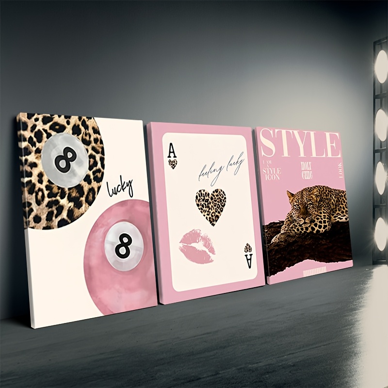 3pcs Leopard Cheetah Canvas Wa - Quiet Luxury Lifestyle 评论和价格