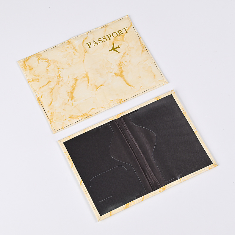 Macaron Color Marble Pattern P - Leather Passport Cover 评论和价格