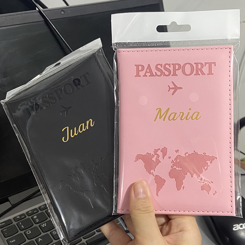 Custom Gold Color Name on Pass - Leather Passport Cover 评论和价格
