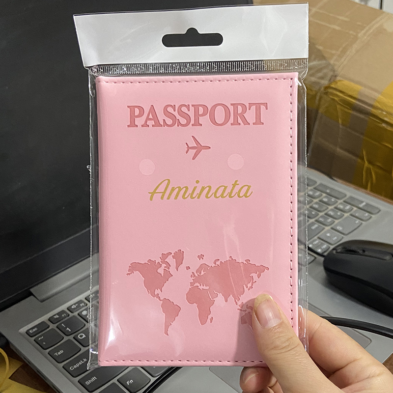 Custom Gold Color Name on Pass - Leather Passport Cover 评论和价格