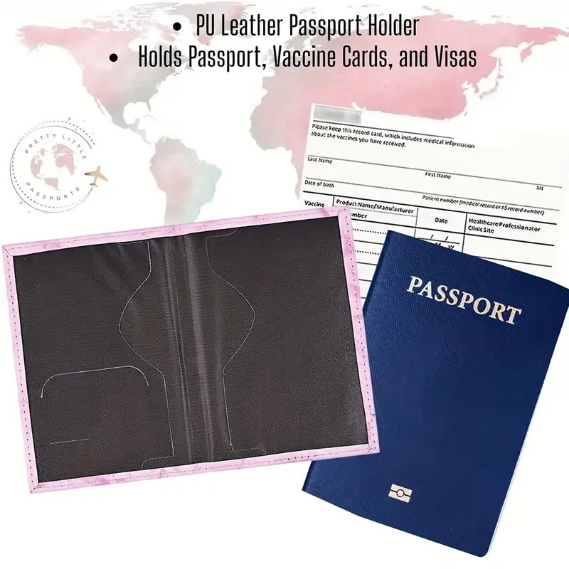 Pink PU Leather Passport Holde - Leather Passport Cover 评论和价格