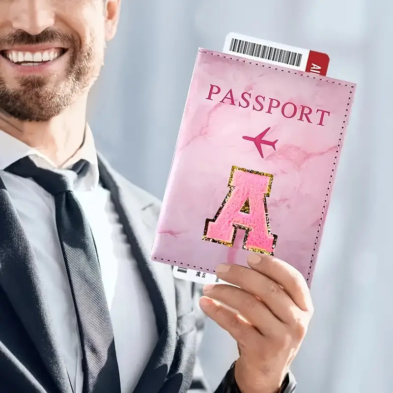 Pink PU Leather Passport Holde - Leather Passport Cover 评论和价格