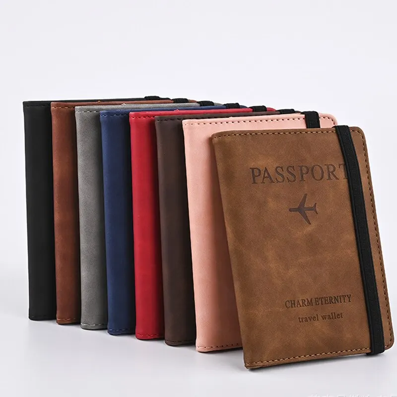 Men PU Leather Wallet Travel P - Leather Passport Cover 评论和价格